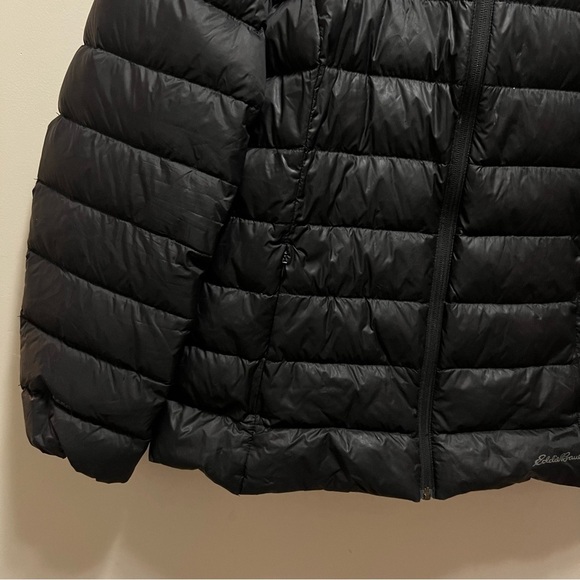 Eddie Bauer Women's Down Puffer Black Zip Up Jacket Size XL - Picture 3 of 13